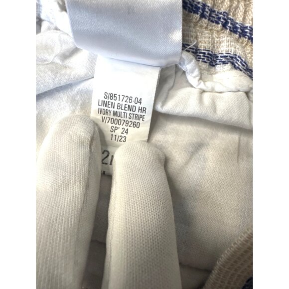 Banana Republic Linen Blend Striped Wide-Leg Pants M - Picture 7 of 15